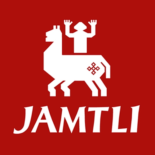 Jamtli logotyp, röd